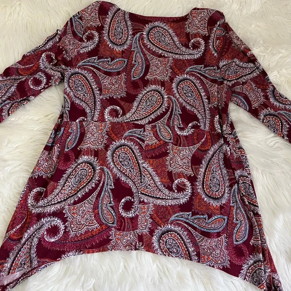 Ruby Rd. Paisley Blouse Size Large - Picture 6 of 8